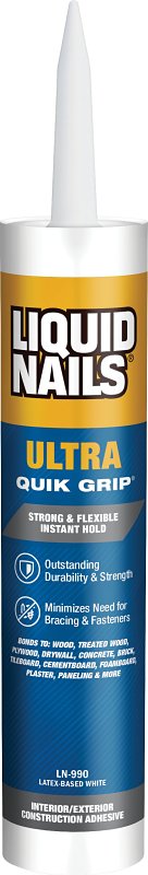 Liquid Nails Available LN990 Ultra Quick Grip Construction Adhesive, 10 Ounce, White