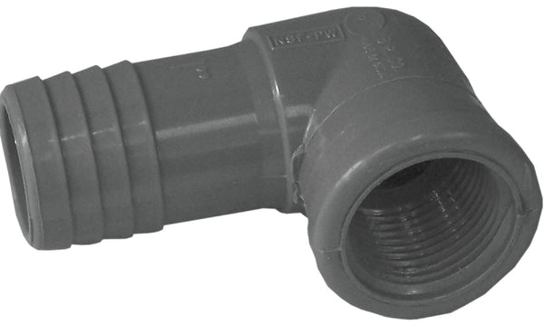 1" Insert x 3/4" Female Pipe Thread PVC Elbow UPVCFRE-1007