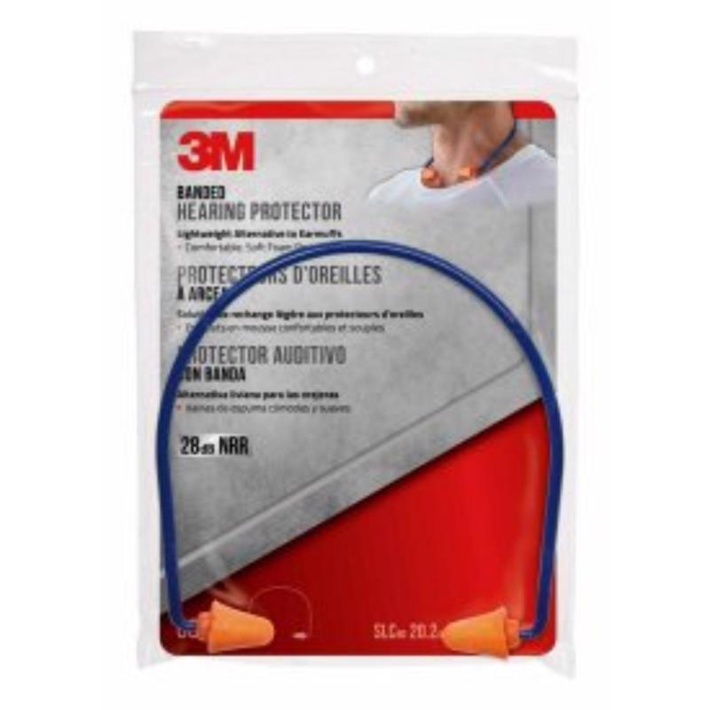 3M 90537H1-DC Banded Hearing Protector - Quantity 6 90537-6DC