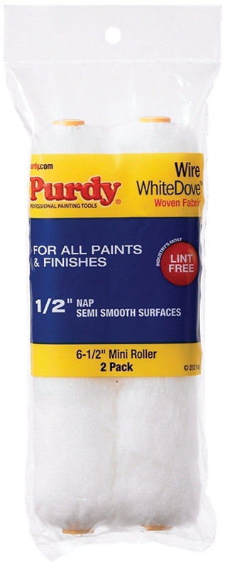 Purdy 140605064 Wire Mini Roller Replacements White Dove, 2 packm 6-1/2 inch x 1/2 inch