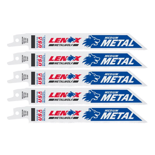 Lenox 20566-618R 5 Pack 6" 18 TPI Metal Reciprocating Blades