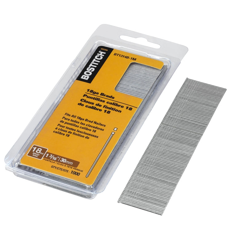 Bostitch 18 Ga. x 1-3/16 in. L Galvanized Steel Brad Nails 1000 pc.