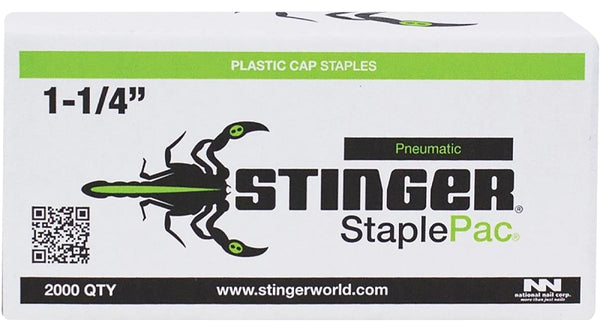 Stinger 0136074 11/4 in. Staplepac (2000Piece Per Box)