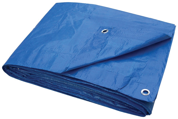 TOOLBASIX T1012BB70 Light Duty Tarp, 10-Feet x 12-Feet, Blue