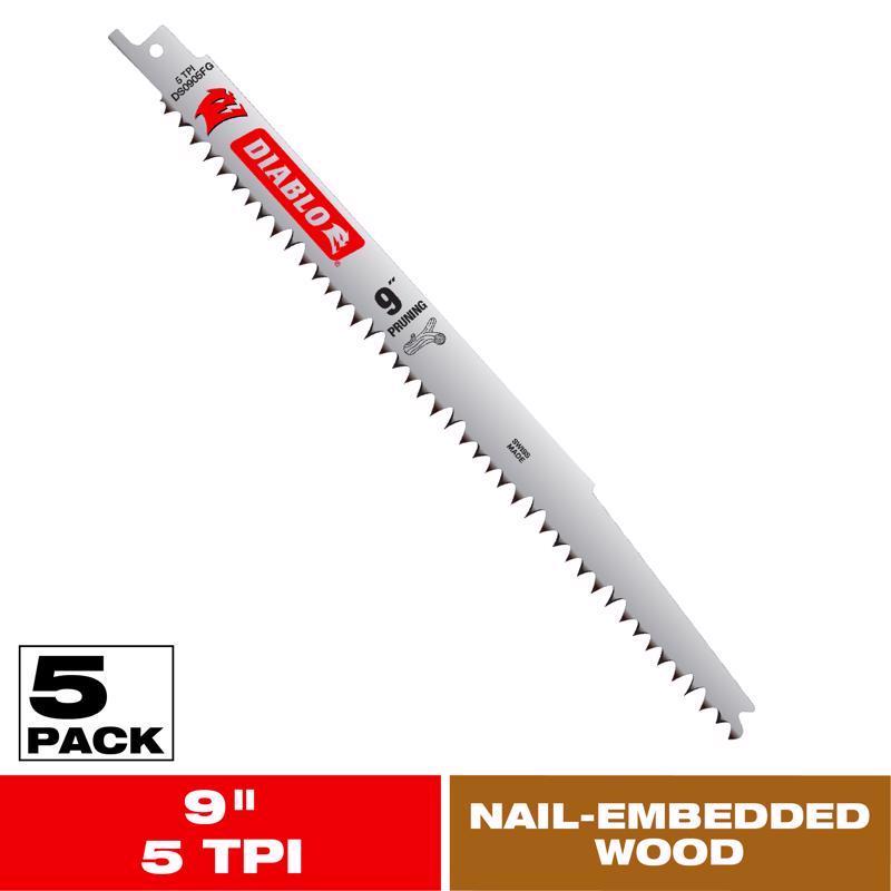 RECIP SWBLD 5TPI/9" 5PK