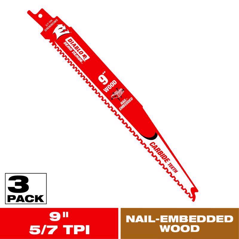 Blade Recip Carbde9In 6TPI