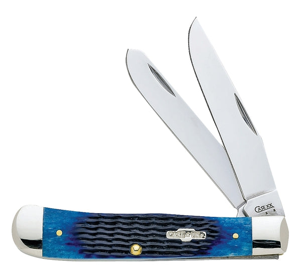 Case WR XX Pocket Knife Navy Blue Bone Trapper Item #2800 - (6254 SS) - Length Closed: 4 1/8 Inches 02800