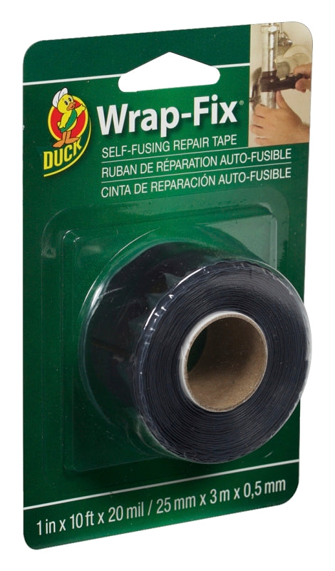 Duck Brand 442055 Wrap-Fix Repair Tape, 1-Inch by 10 Feet, Single Roll, Black