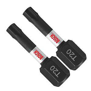 BOSCH ITT20102 2-Pack 1 In. Torx #20 Impact Tough Screwdriving Insert Bits
