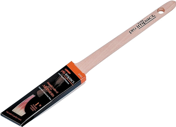 Linzer 0100 Pro Impact 2163 Square End Sash Paint Brush, 1 in Width, Angular Chiseled Polyester, 1" 2163-1