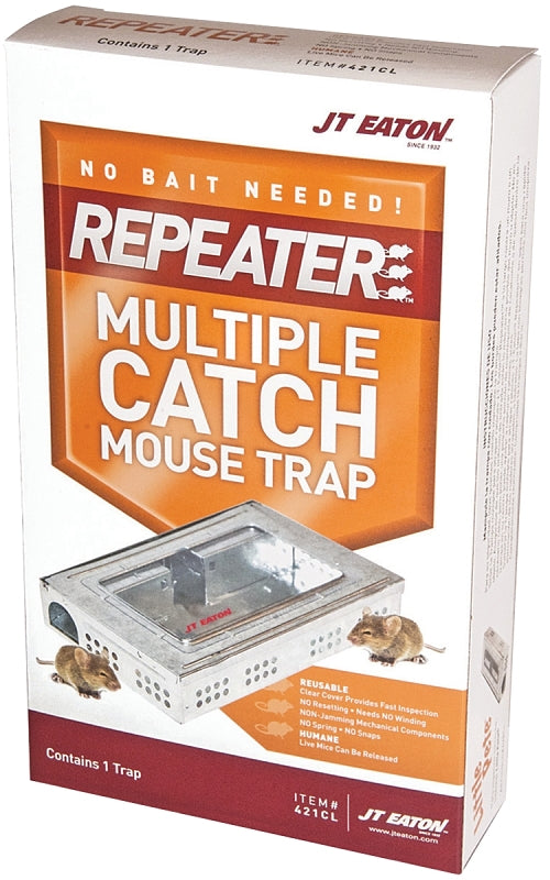 JT Eaton 421CL Repeater Multiple Catch Mouse Trap with Clear Inspection Window