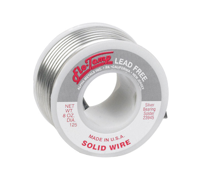 Alpha Fry Solid Wire Solder Lead-Free 0.125'' Dia 8 Oz