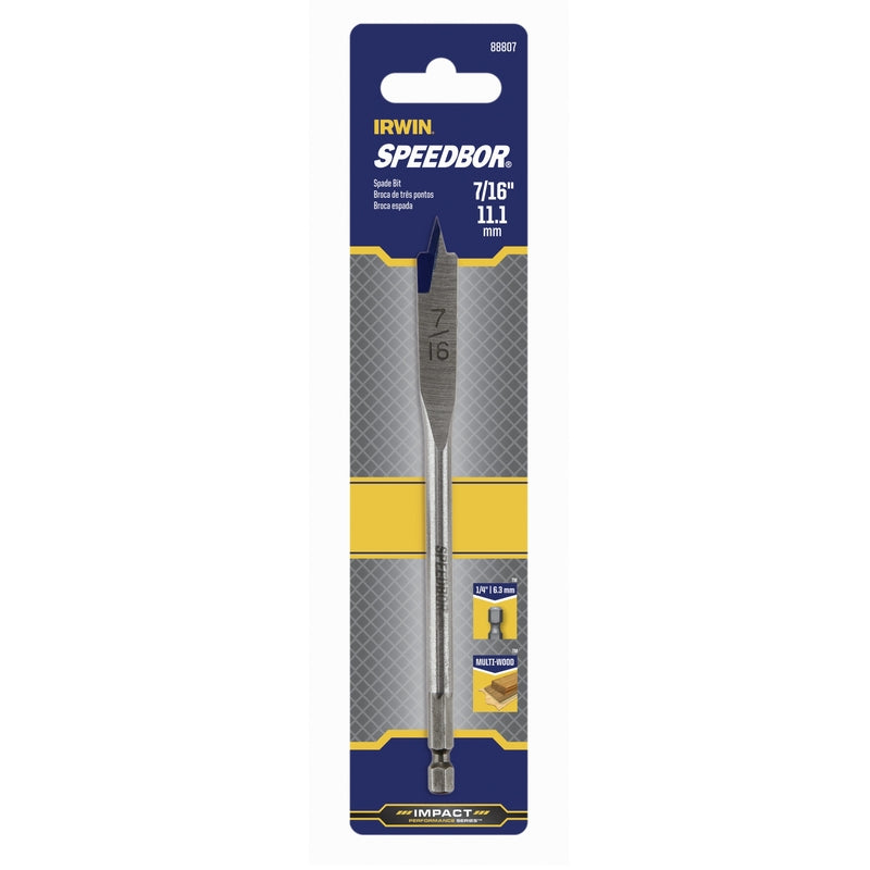 IRWIN SPEEDBOR Spade Wood Drill Bit, 7/16" (88807)
