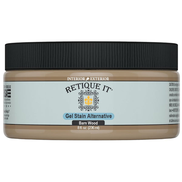 Retique It Water-Based Gel Stains (8oz, Barn Wood) RQ-GS08-BARN-R8