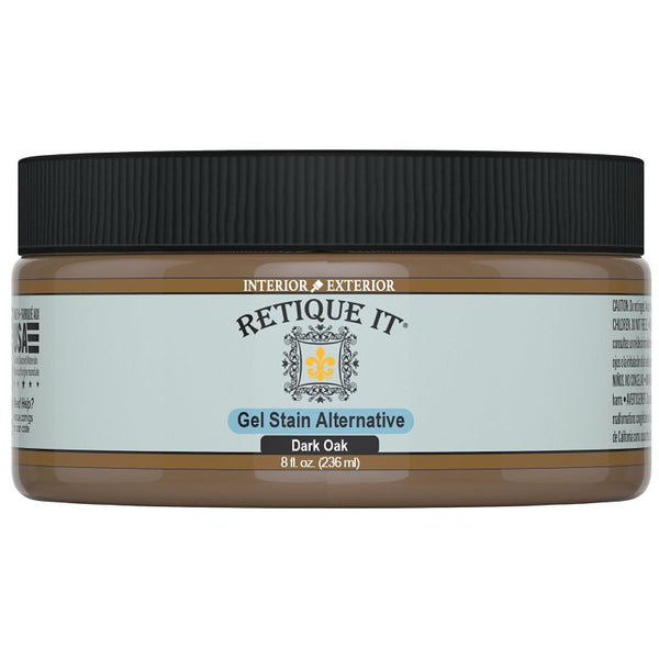 Retique It Water-Based Gel Stains (8 Ounce Stain, 25 Dark Oak) RQ-GS08-DOAK-R8