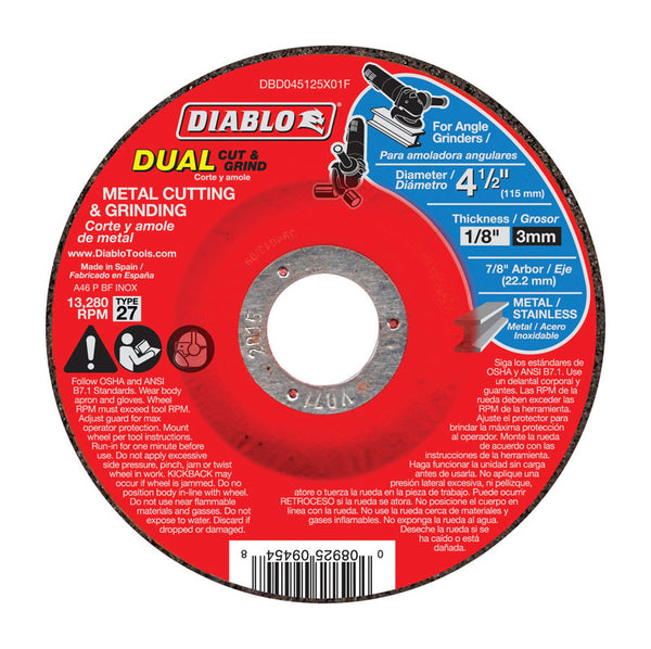 Freud-Diablo DB 4-1/2X1/8X7/8 MTL DC DUALC&G DBD045125X01F