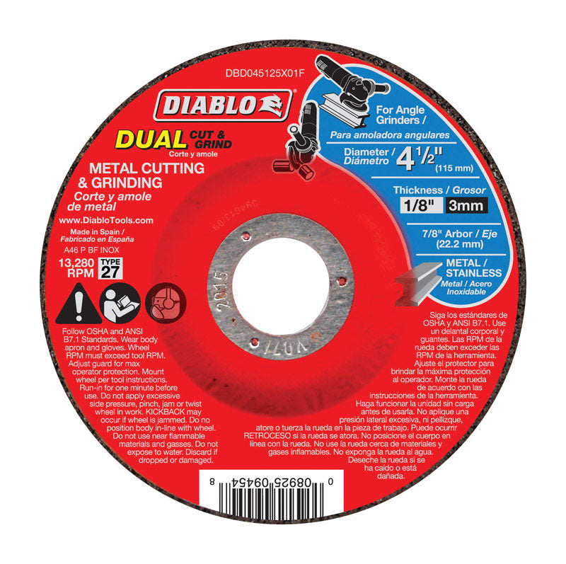 Freud-Diablo DB 4-1/2X1/8X7/8 MTL DC DUALC&G