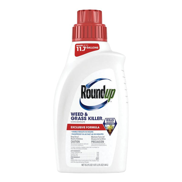 Roundup Weed and Grass Killer₄ Concentrate, Use in and Around Flower Beds, Walkways and Other Areas of Your Yard, 35.2 fl. oz. 5376312
