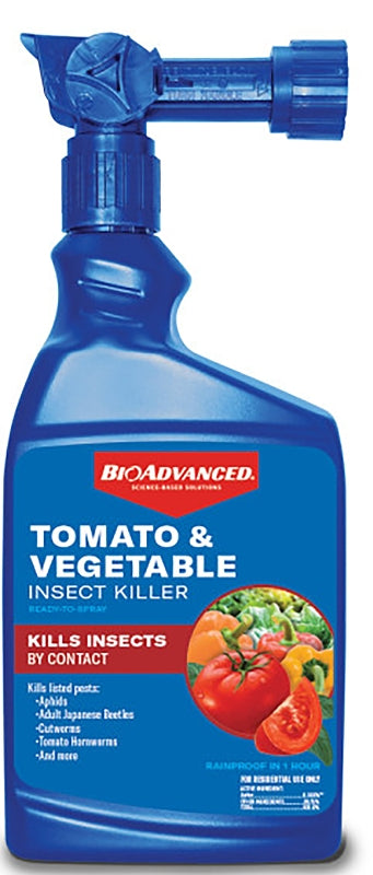 BioAdvanced Tomato & Vegetable Insect Killer, 32-Ounce, Ready-to-Spray 707522A