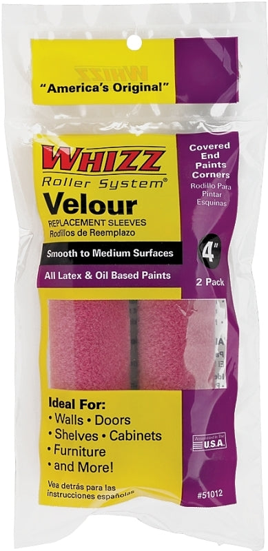 Work Tools International 51016 6-Inch Whizz Paint Roller Cover, Velour Fine Finish, 2-Pack