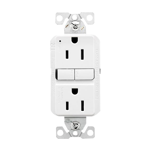 Eaton TRGF15W Slim Tamper-Resistant GFCI Receptacle 15A 125V, White (3-Pack) TRGF15W-3-L