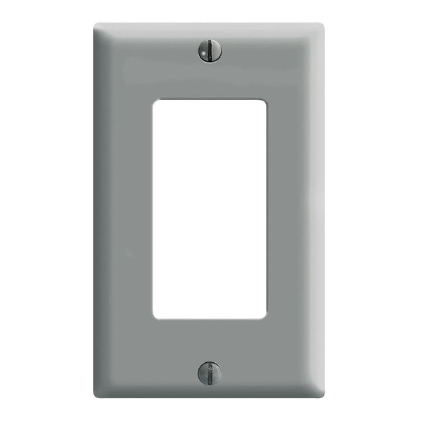 Leviton 80401-GY Wallplate 1-Gang Decora Standard Size Plastic - Gray (Pkg of 10) (10-Pack)