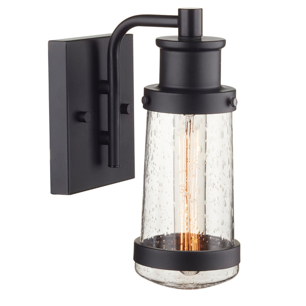 Globe Electric Vintage 1-Light Matte Black Bennett Wall Sconce 44315