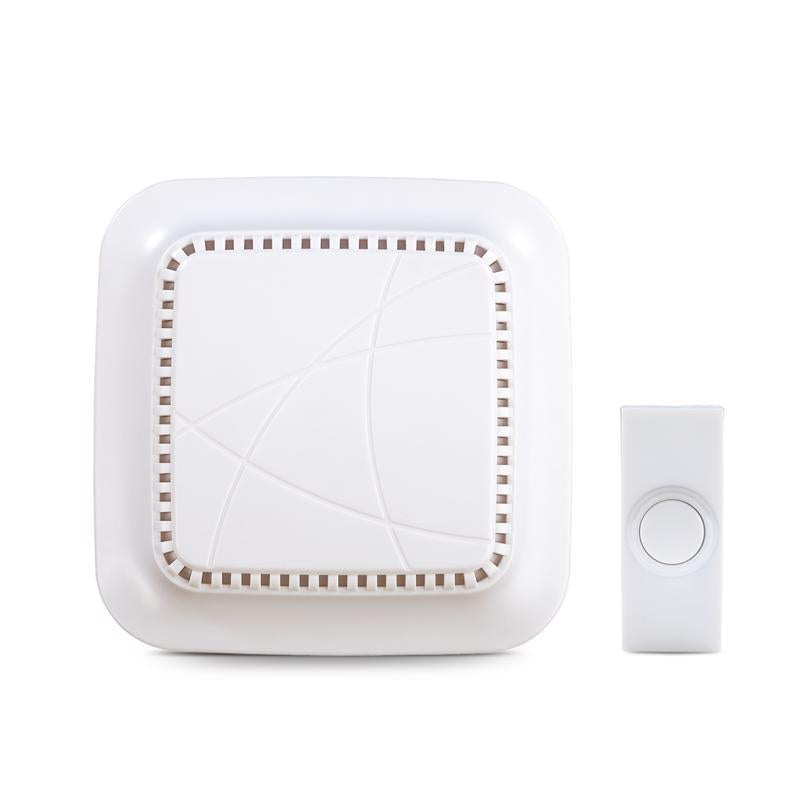 Wireless White Battery Operated Doorbell Kit