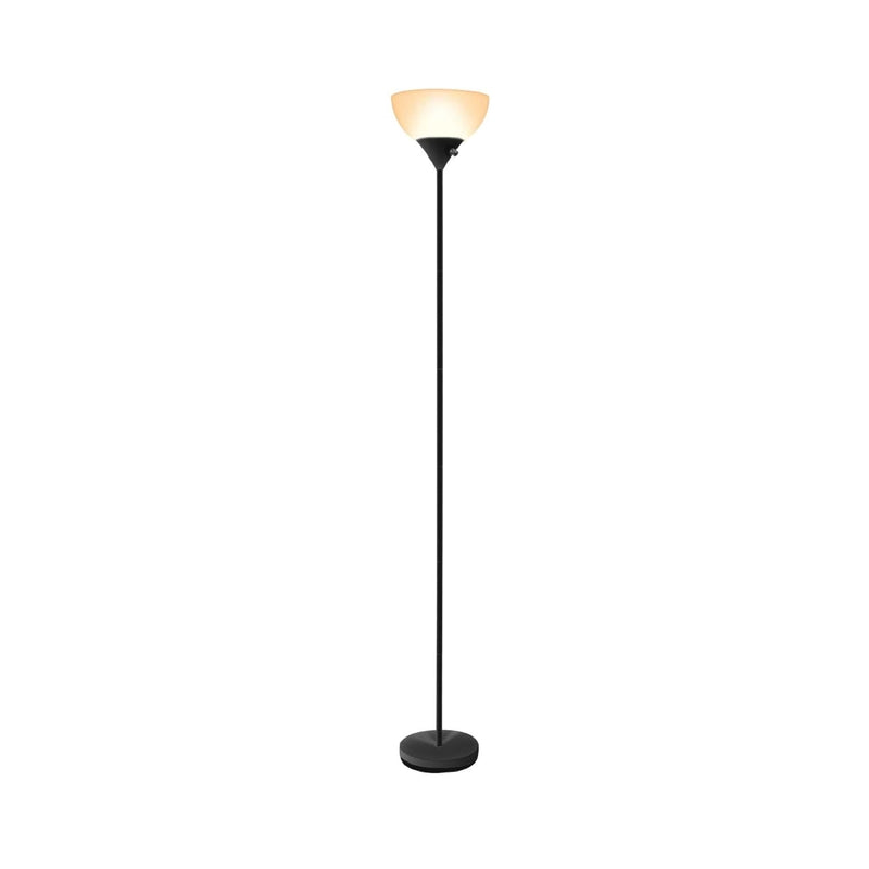 Newhouse Lighting NHFL-CH-BK Charles 71-inch Modern Standing, Torchiere Floor Lamp for Bedrooms, Living Room | Durable Floor Lamp For Home, Office, Reading (Black)