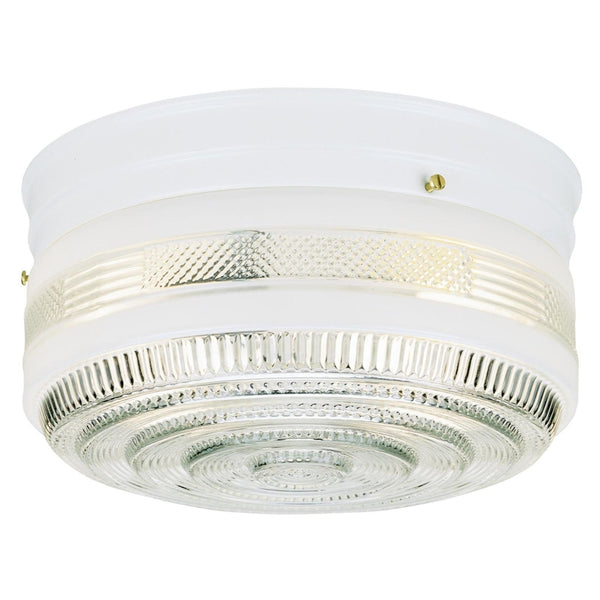 Westinghouse 6620300 Two-Light Ceiling Fixture, Clear,White 6620348