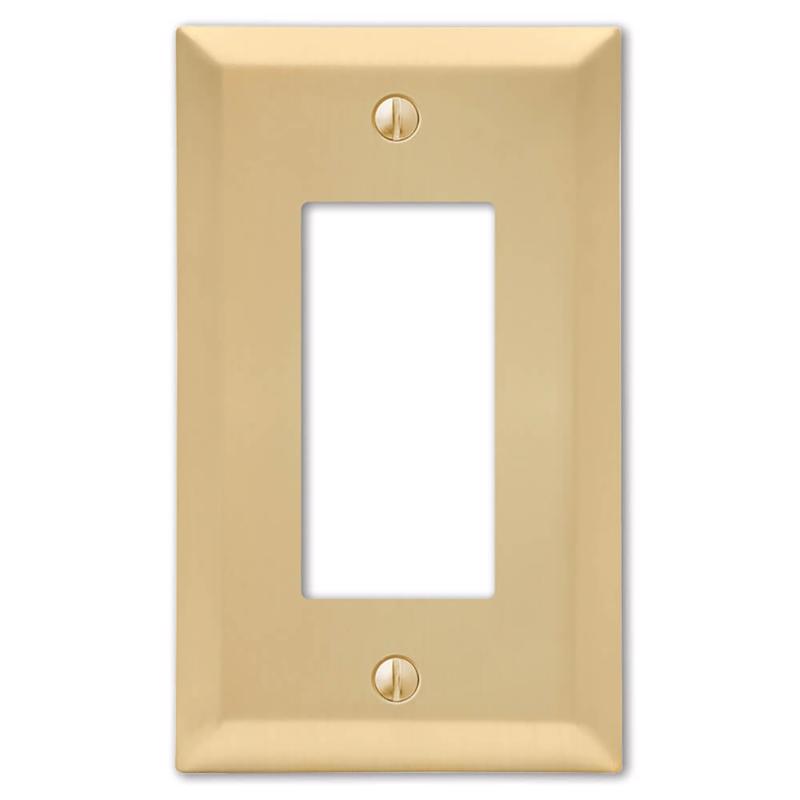Amerelle 3003180 Amerelle 163RSB Century Wallplate, 1 Rocker, Steel, Satin Brass, 1-Pack