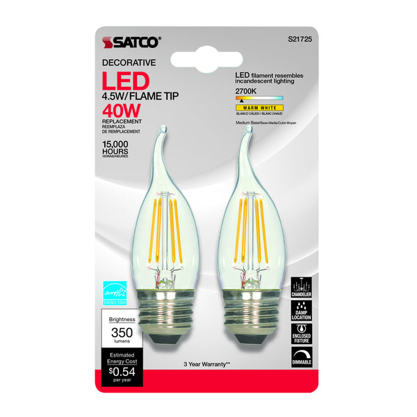 Satco S21725 Light Bulb, Clear S21849