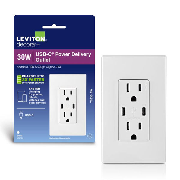 Leviton R02-T5635-0BW USB Outlet