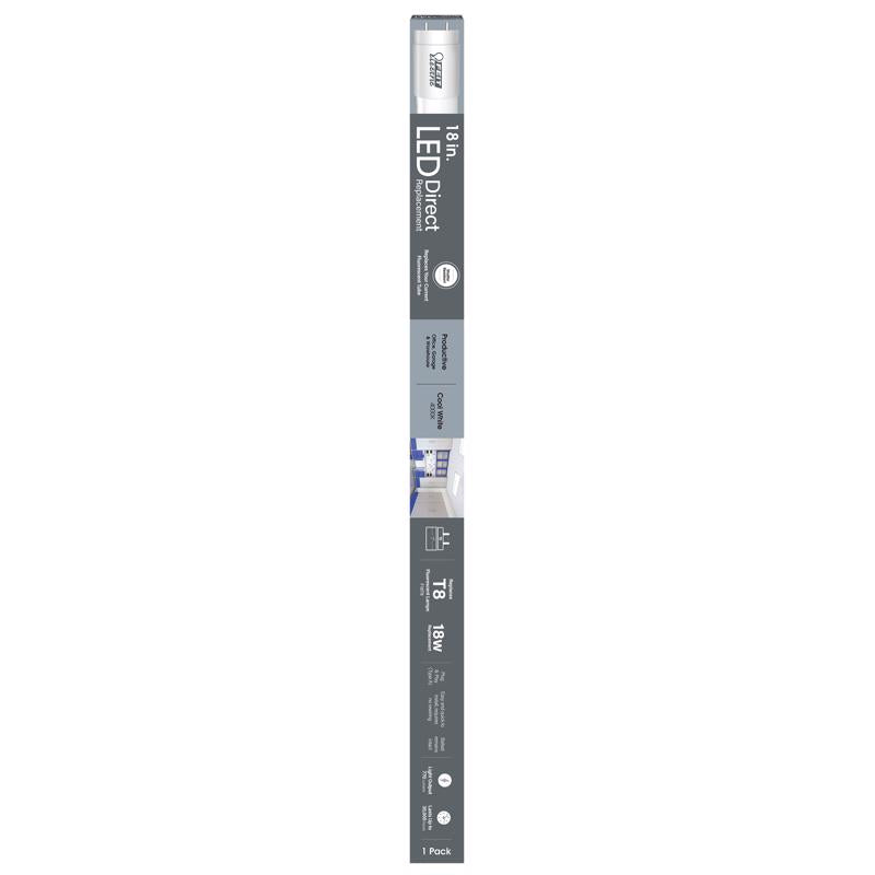 Feit Electric T8 Cool White 18 in. G13 Linear LED Linear Lamp 18 Watt Equivalence 1 pk