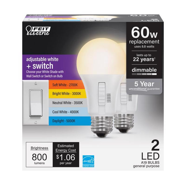 Feit Electric 15885 - OM60DM/6WYCA/2 Special Application LED Light Bulb (2-Pack)