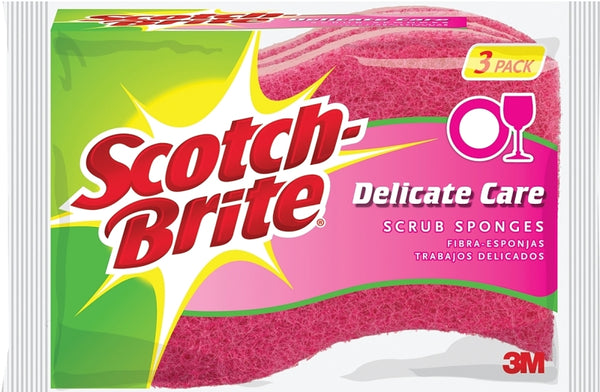 3MAA7 3m 3 Count Scotch-Brite Delicate Care Scrub Sponges DD-3