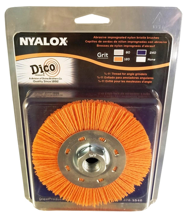 Dico 7200077 Nyalox Wheel brush, 4.5", Orange
