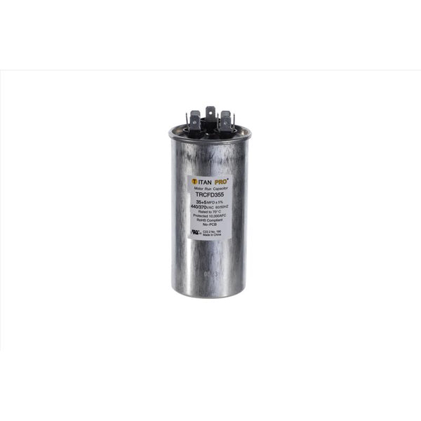 Titan Pro Packard TRCFD355 35+5 MFD 440/370V ROUND Capacitor
