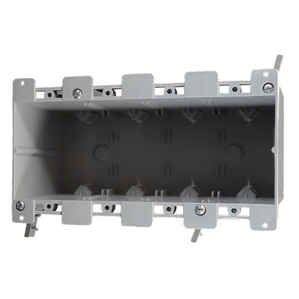 Cantex 3012631 68 cu. in. Old Work Rectangle PVC 4 Gang Outlet Box Gray EZ68QO