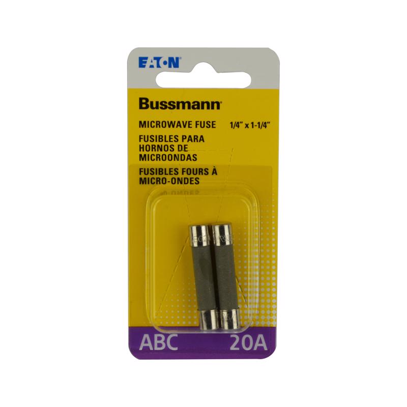 Bussmann, Pack of 1, No Color Bussman BP/ABC-20 20 Amp 250 Volt Microwave Oven Fuse 2 Count