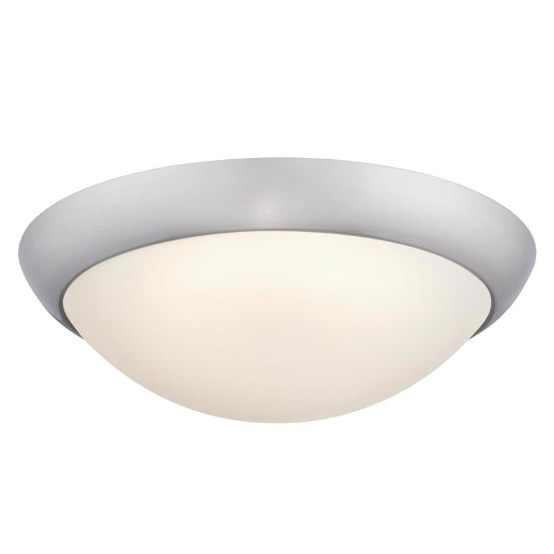 Westinghouse Lighting 6137400 Redbank Traditional One-Light, 11 Inch 14 Watt LED Indoor Flush Mount Fixture with Color Temperature Selection, Brushed Nickel Finish, Frosted Glass Shade