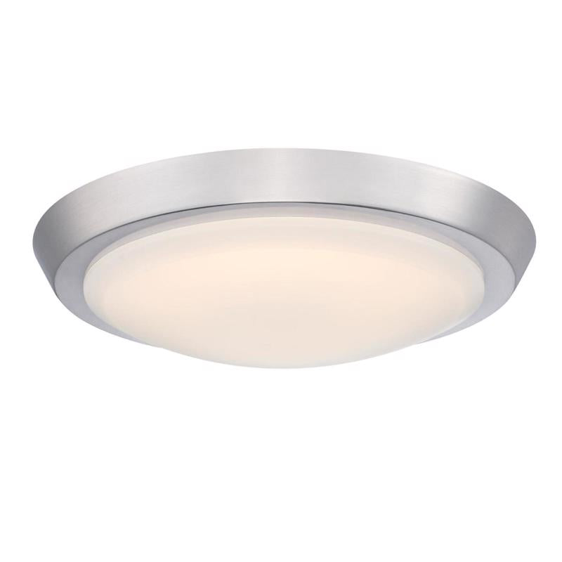Westinghouse Lighting 6136800 Morrell Transitional One-Light, 11 Inch 23 Watt LED Indoor Flush Mount Fixture with Color Temperature Selection, Brushed Nickel Finish, Frosted Acrylic Shade