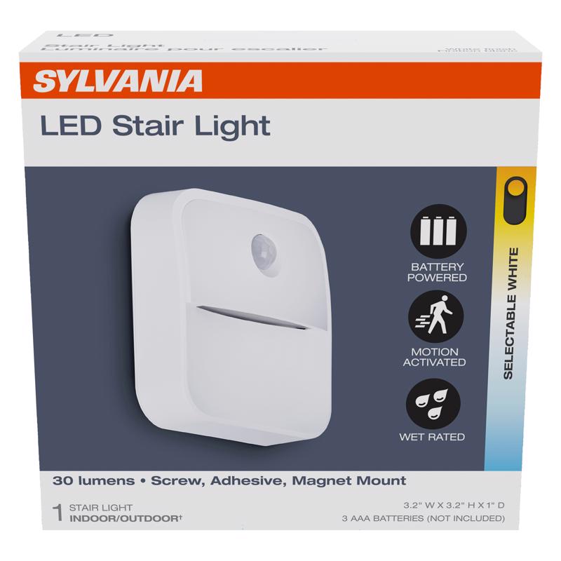 Sylvania 3022400 Motion-Sensing Battery Powered LED White Stair Light