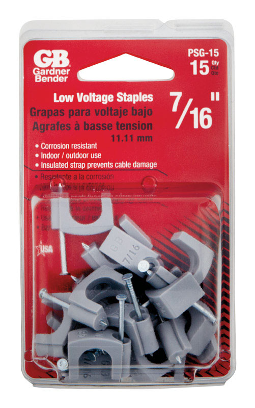 GB Electrical Coaxial Staple 1-1/4 Gray PSG-15 (2-Pack)