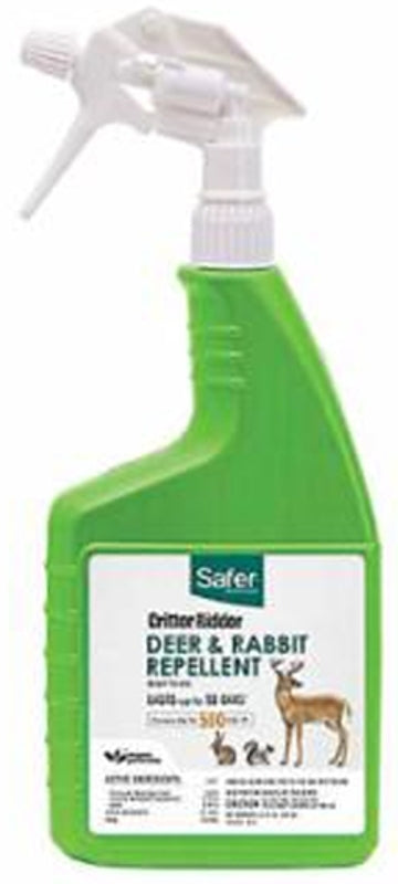 Safer 5981 Deer and Rabbit Repellent, Ready-to-Use, Repels: Deer, Rabbits, Squirrels
