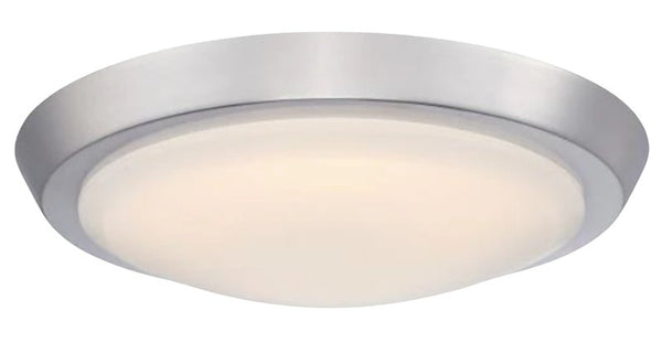 Westinghouse Lighting 6136800 Morrell Transitional One-Light, 11 Inch 23 Watt LED Indoor Flush Mount Fixture with Color Temperature Selection, Brushed Nickel Finish, Frosted Acrylic Shade