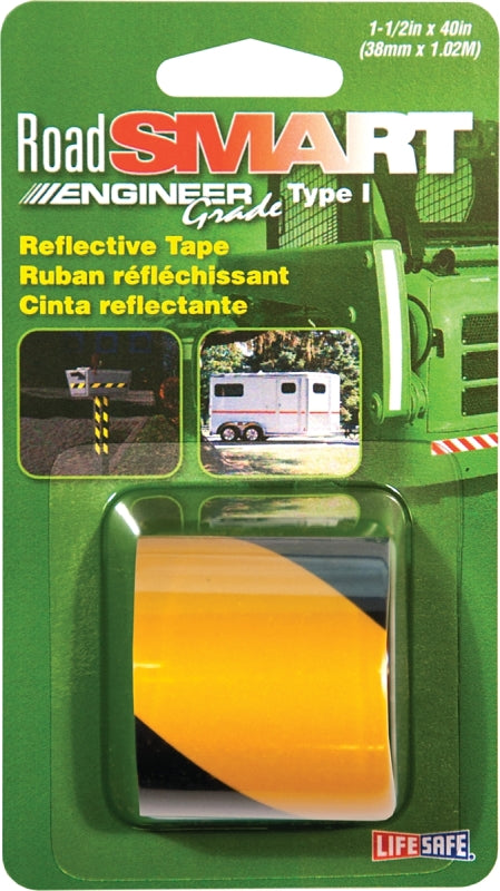 Incom RE838 1-1/2" X 40" Yellow & Black Reflective Tape