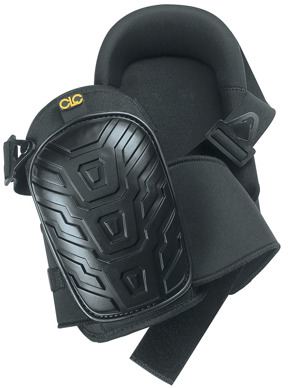 CLC Custom Leathercraft 345 Professional Kneepads, Supportive Gel Cushion, Breathable Neoprene Straps, Over Sized Caps for More Coverage, Ideal for Gardening, Flooring, Cleaning and Construction , Black