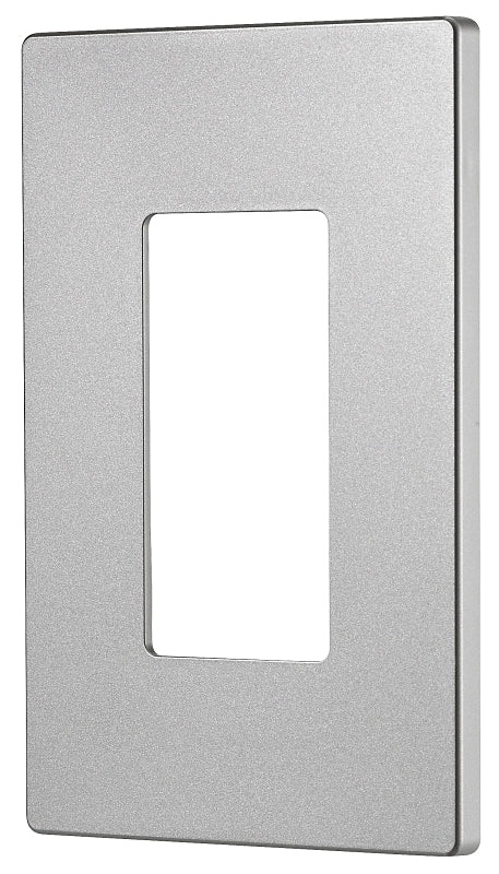 EATON Wiring PJS26SG-SP-L Designer 1-Gang Screwless Wallplate, Silver Granite