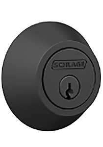 Schlage JD60622 Single Cylinder Deadbolt, Matte Black, Key Lock